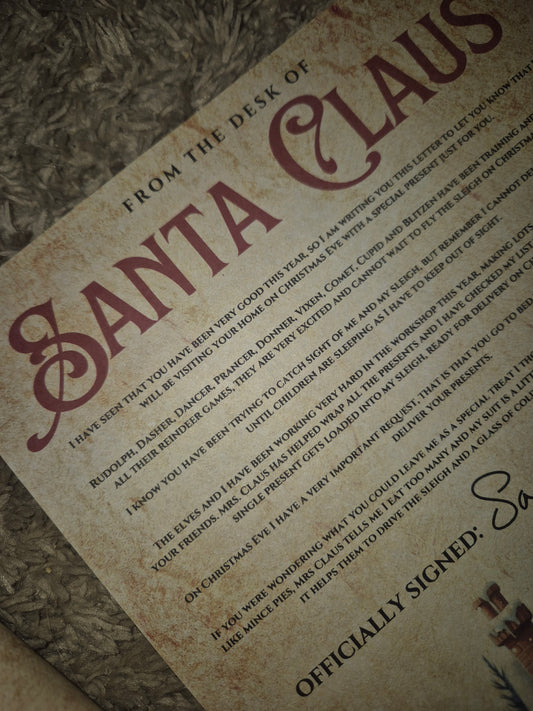 Letter from santa scroll