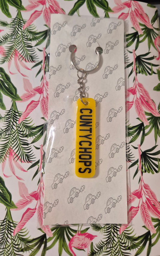 Number Plate Keyring (CUNTYCHOPS)
