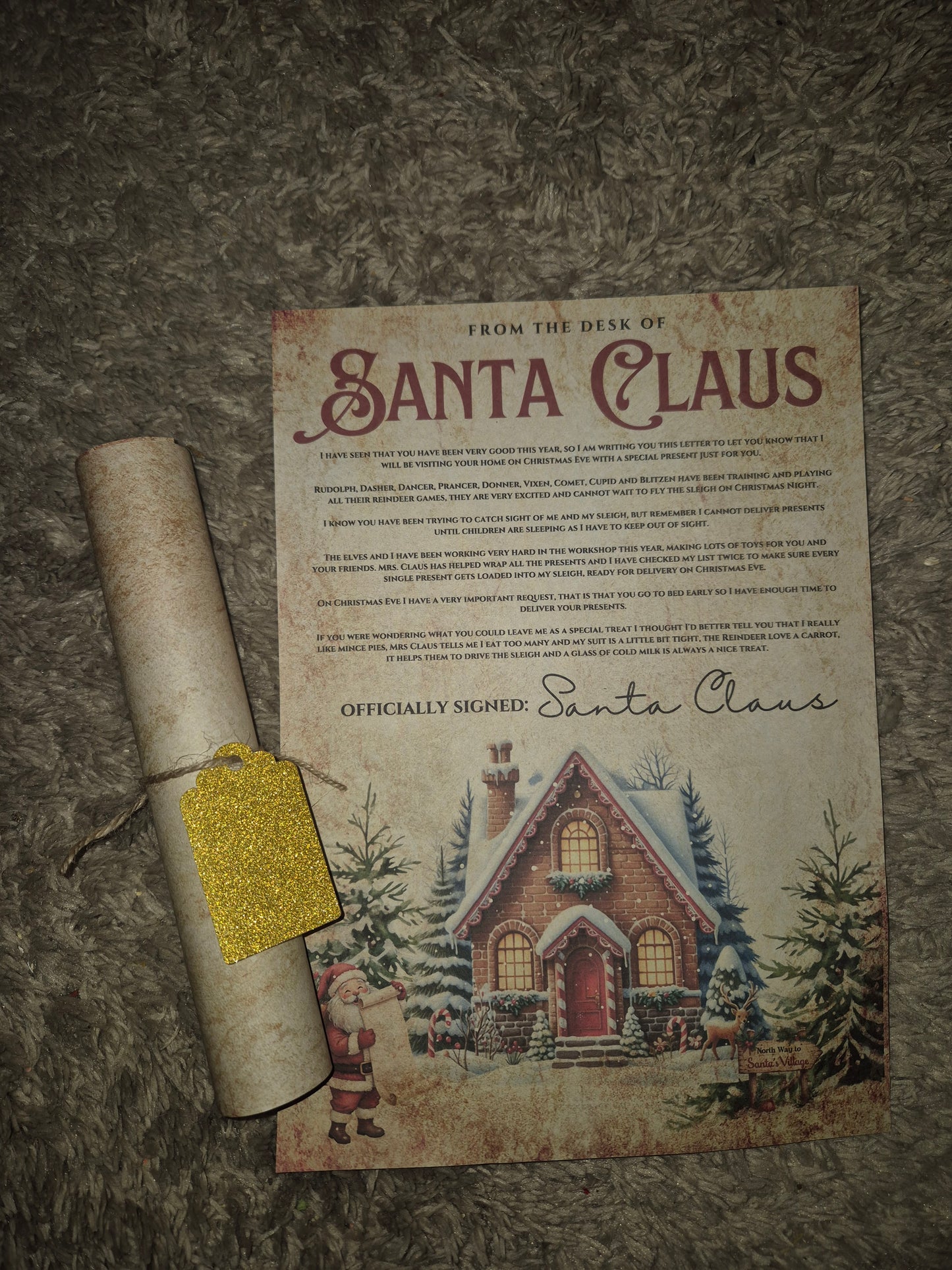 Letter from santa scroll
