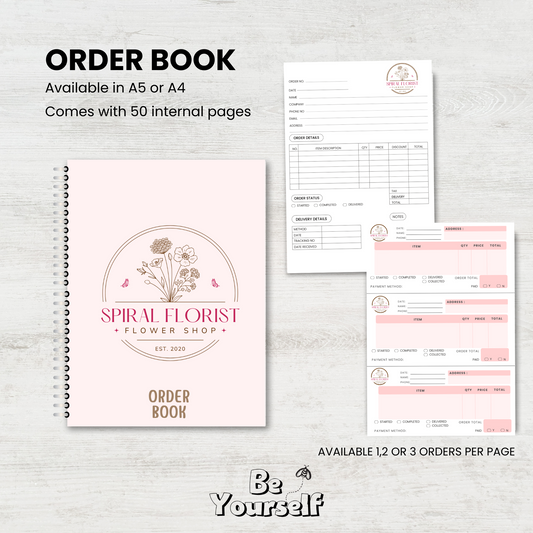 Customer Order Book – Personalised, Practical & Built for Business