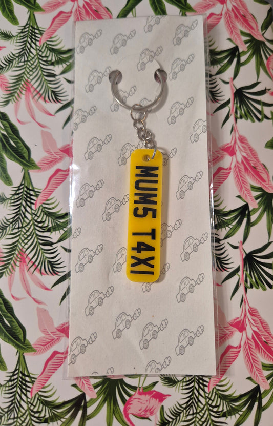 Number Plate Keyring (MUMS TAXI)
