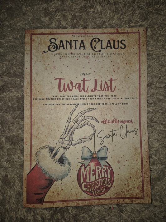 Twat certificate scroll