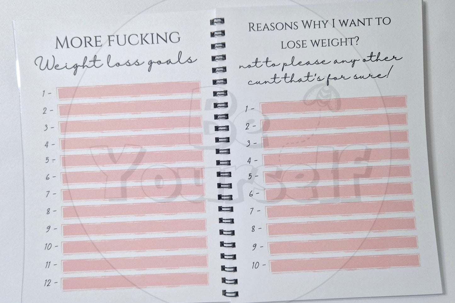 Sweary Weight Loss Planner