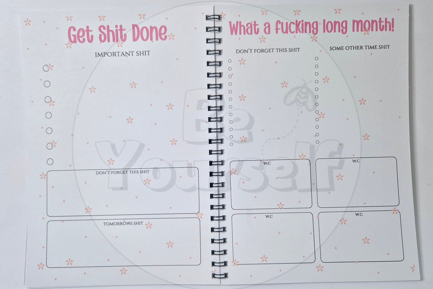 “Make a F*cking List” Planner – Sweary Version